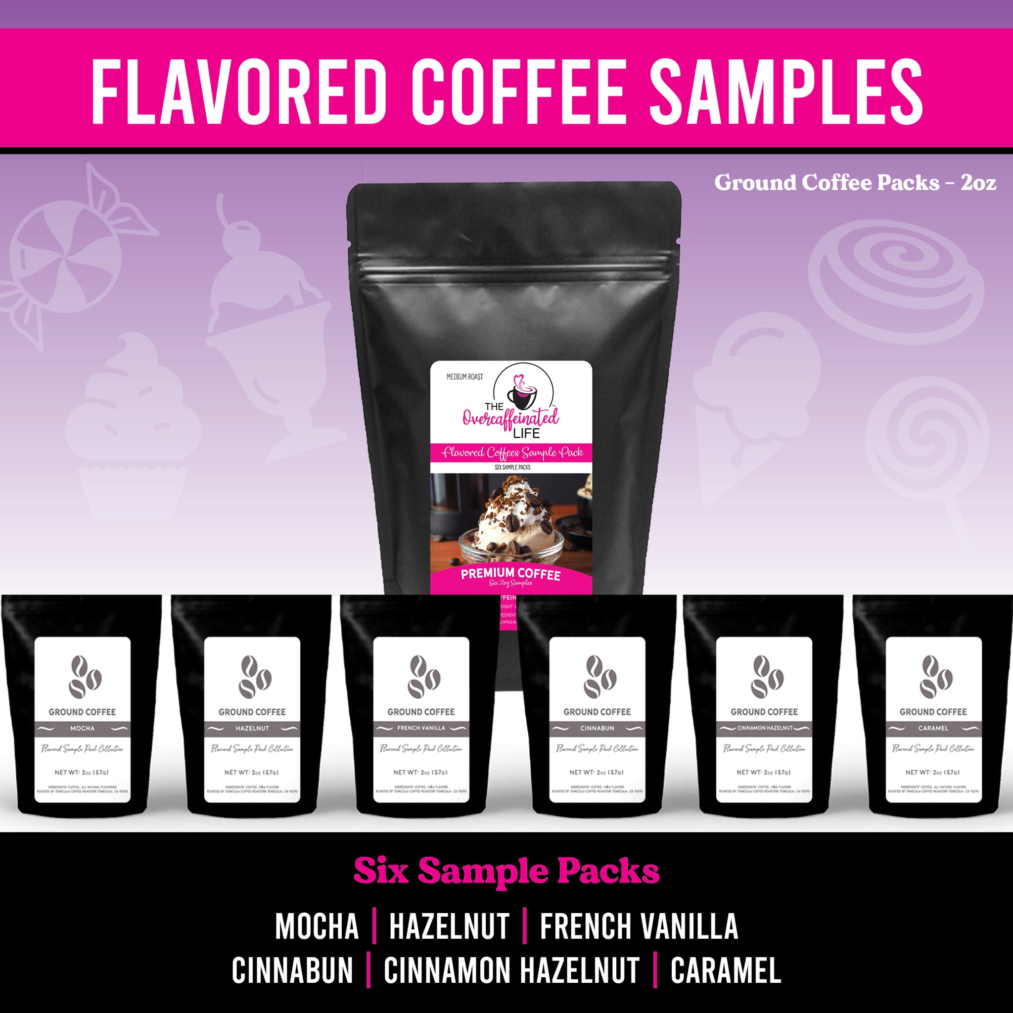 Flavored coffee samples